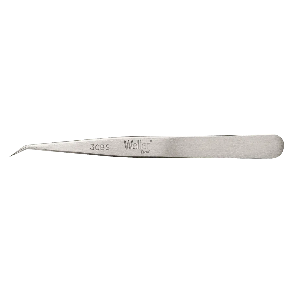Precision tweezers angled 40°, with fine tips, for precision work