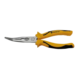 Beveled needle nose pliers with cutter, 205 mm
