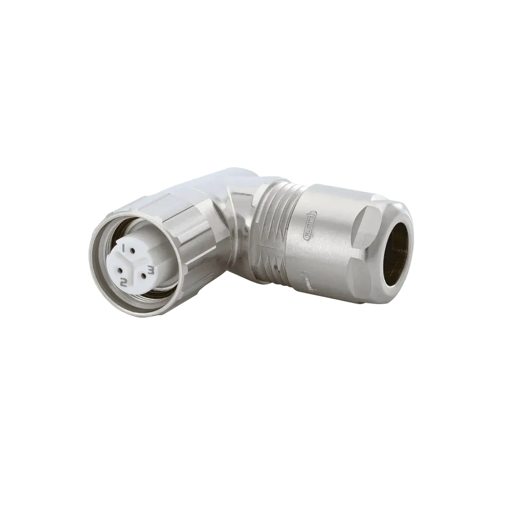 Housing M16 angled connector orientable