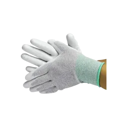 ESD gloves with antistatic palm coating, nylon