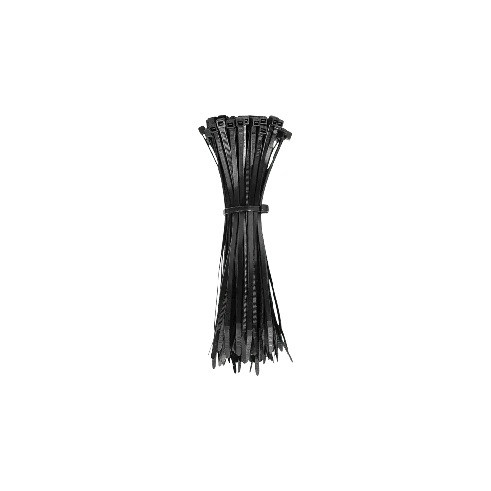 Cable ties, 23 KG tensile strength, 20cm, black, 100 pcs.