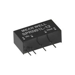 1W DC/DC converter, input 11.4...13.2V, output 12V/0.084A