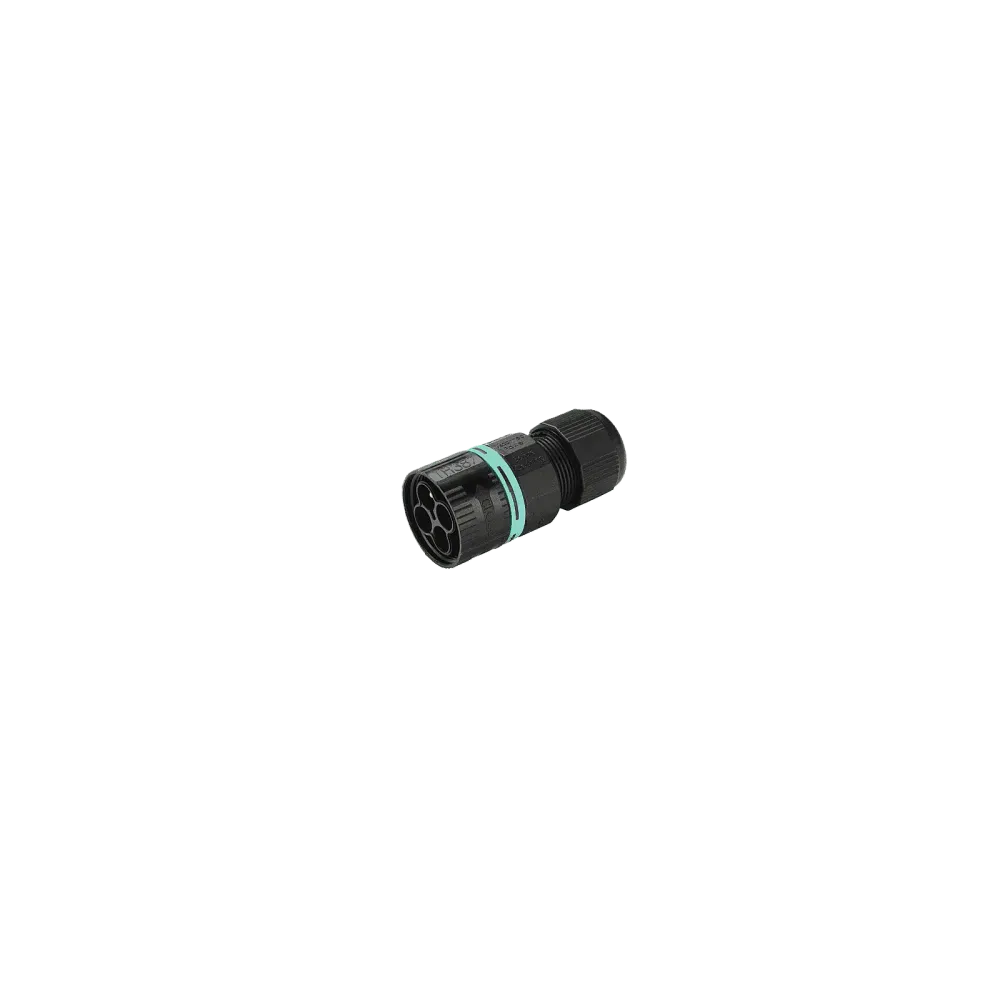 Mini circular connector TH387, plug, 3P, screw connection, IP66/IP68