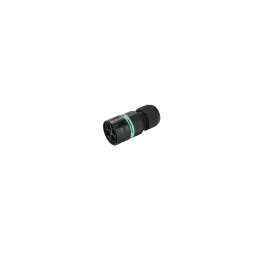 Mini circular connector TH387, plug, 3P, screw connection, IP66/IP68