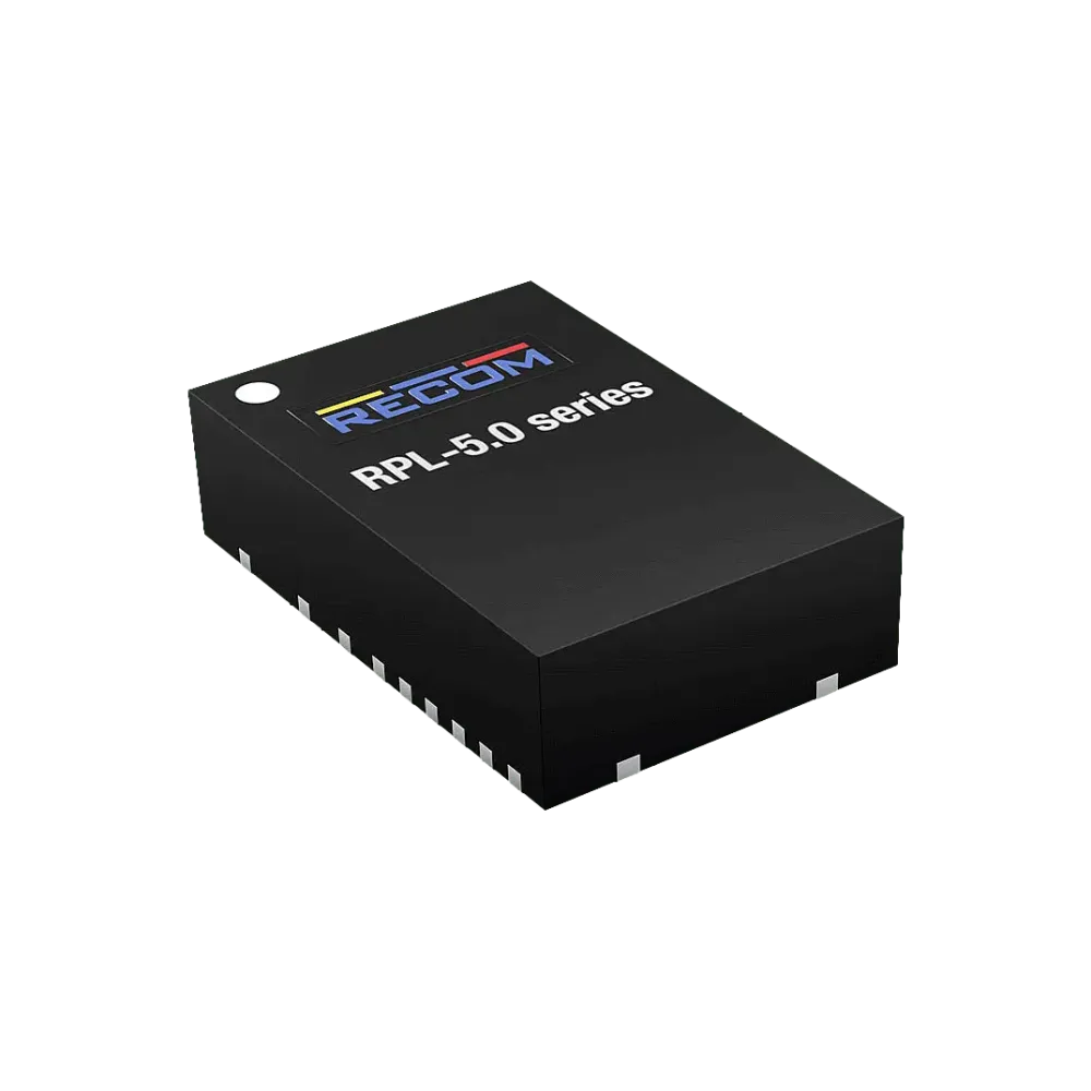 60W DC/DC converter, input 2.75...17V, output 0.6...12V/5000mA, QFN
