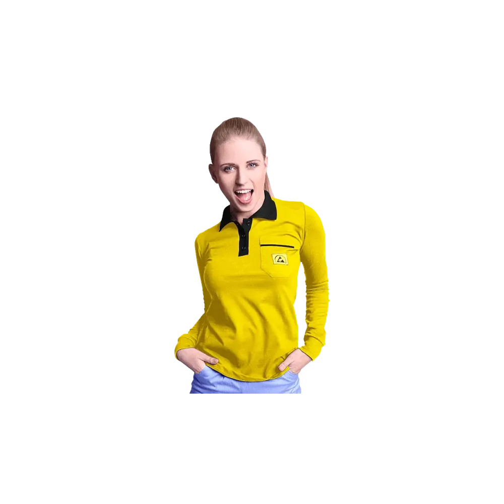 ESD polo longsleeve for women