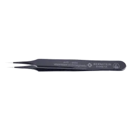ESD SMD tweezers 110 mm shape 4 stainless steel, dissipative