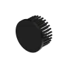 LED pin fin heat sink, ø60mm, H 30mm, Base 5mm, Black anodized