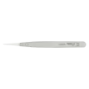 Precision tweezers with ceramic tip and finger profile for a secure grip