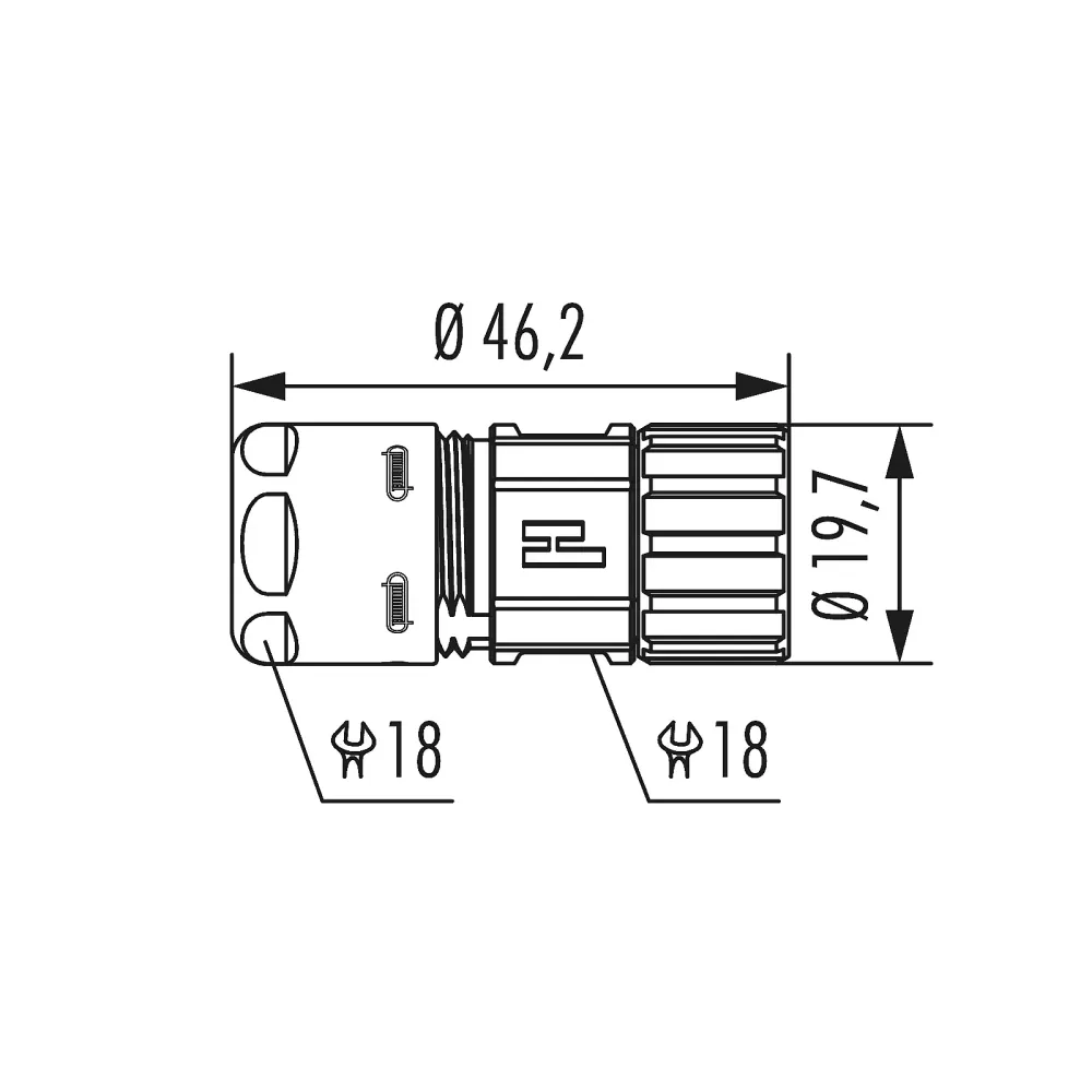 Housing M16 cable connector