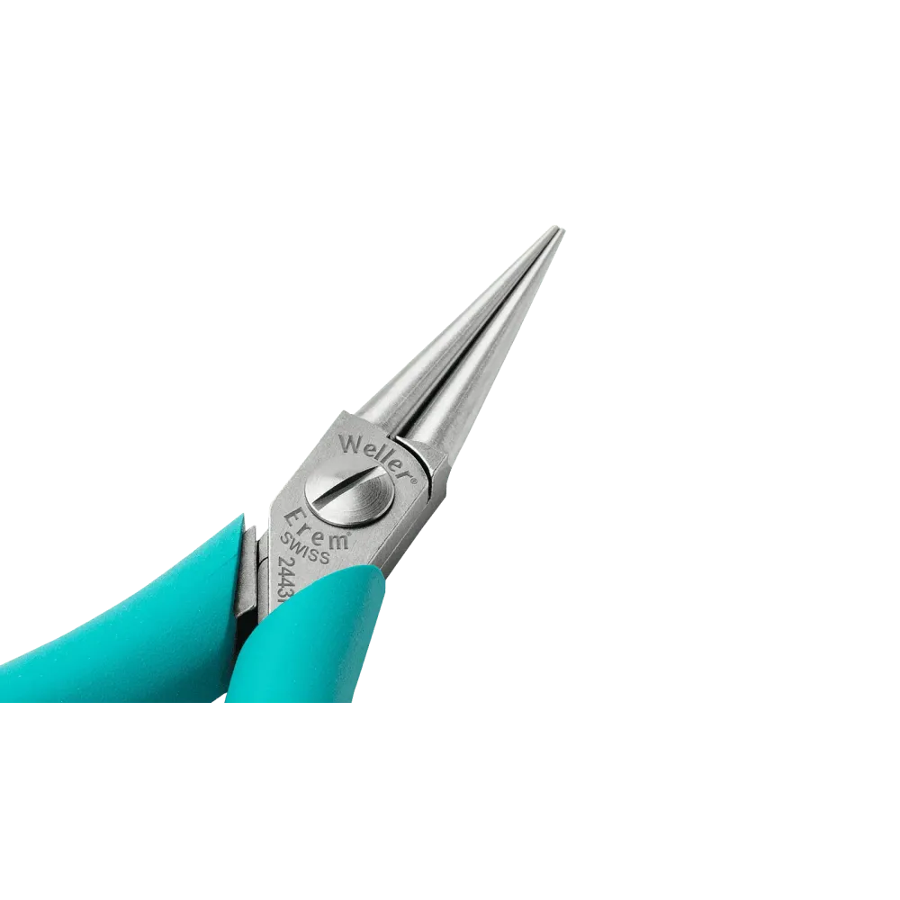 Round nose pliers with very precise, fine jaws