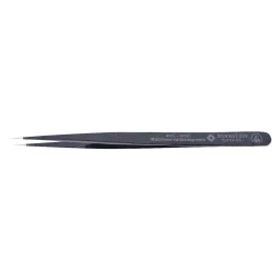 ESD SMD tweezers 140mm shape SS stainless steel, dissipative