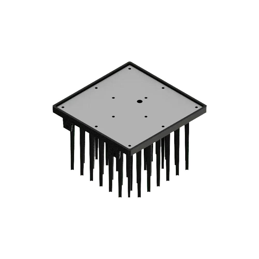 Square Pin Fin LED cooler in 2x2MX format