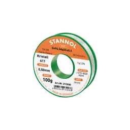 Solder wire crystal 611, Sn96,5Ag3Cu0,5 - FLOWTIN TSC305 - Fairtin, 0.5mm, 100g