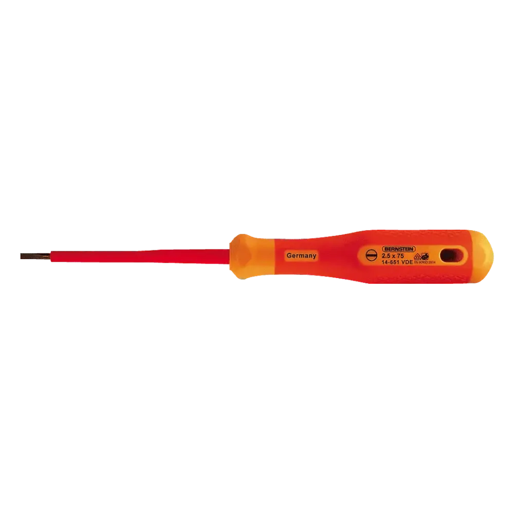 VDE screwdriver slotted blade 2.5 x 75 mm