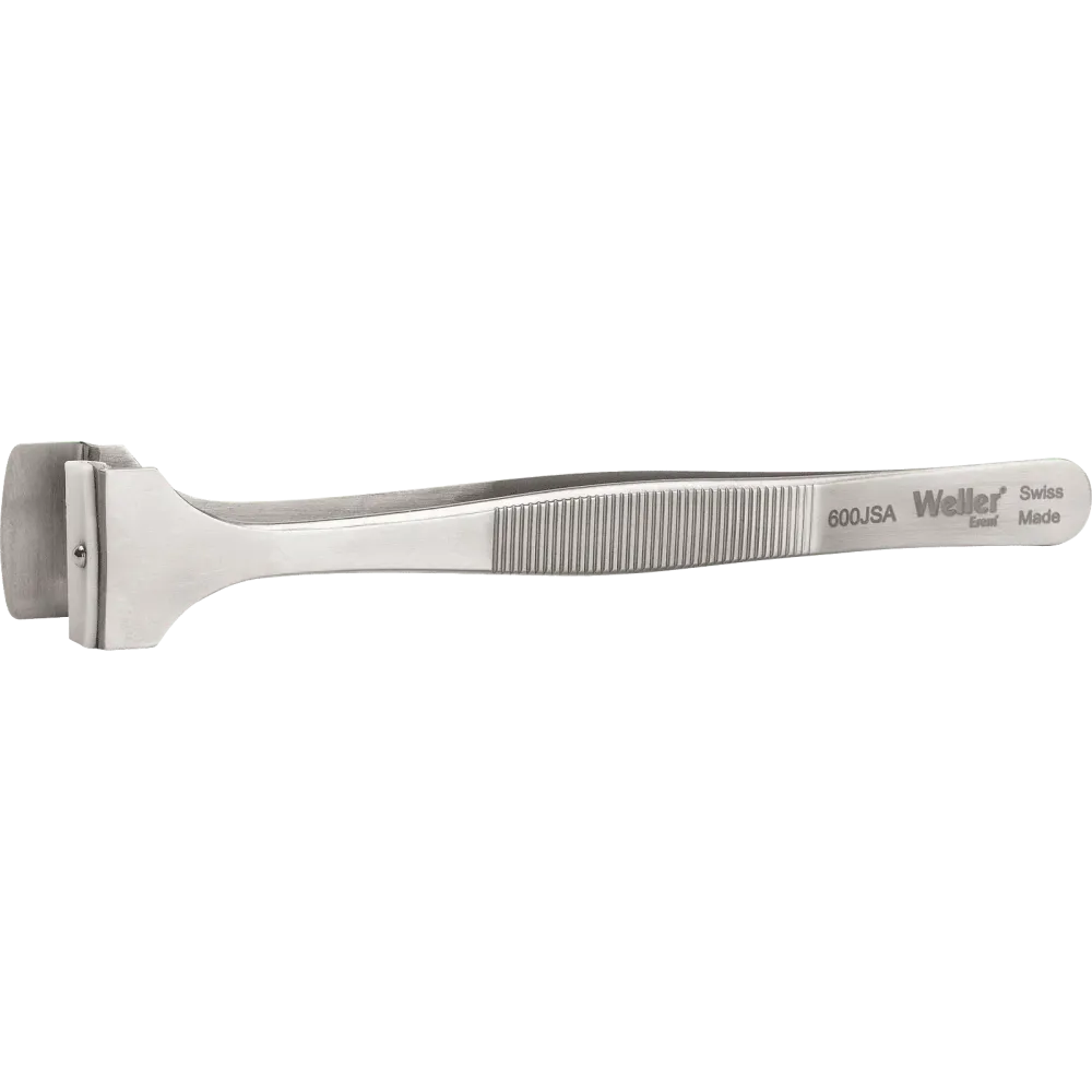 Wafer tweezers with freely movable upper blade made of Teflon