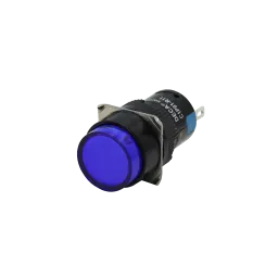 Illuminated push-button, blue, with LED light, 24V, 2NC+2NO