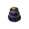 ESD conductive round hard brush natural bristles, 125mm
