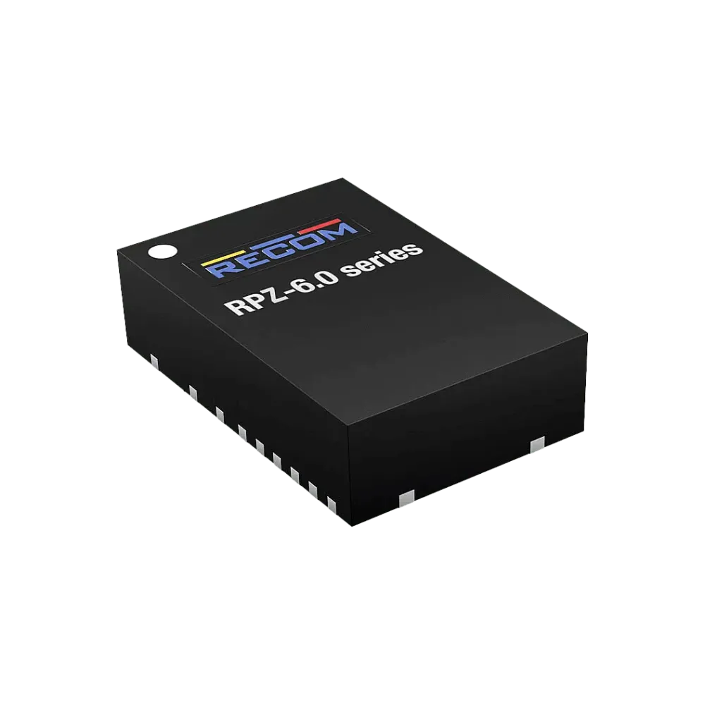 40W DC/DC converter, input 2.75...7V, output 0.6...6.65V/6000mA, QFN, T&R