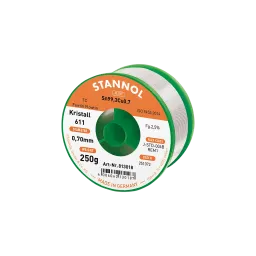 Solder wire crystal 611, Sn99,3Cu0,7 - FLOWTIN TC - Fairtin, 0.7mm, 250g