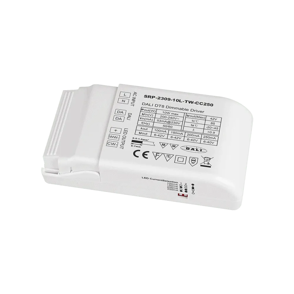 10W DALI DT8, Tunable white, constant current LED driver