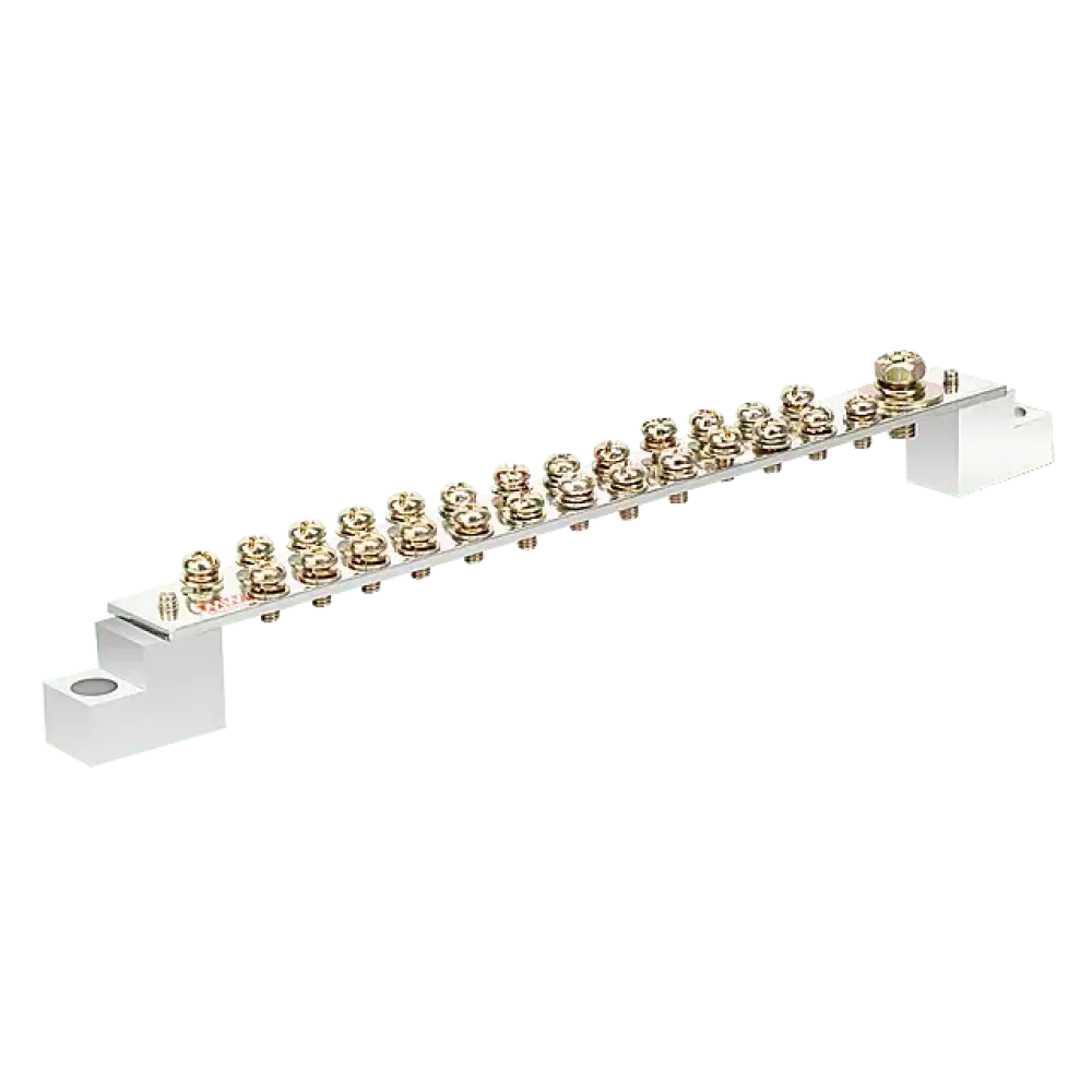 Earthing bar with insulator, 250A, number of poles: 27