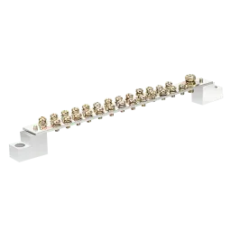 Earthing bar with insulator, 250A, number of poles: 27