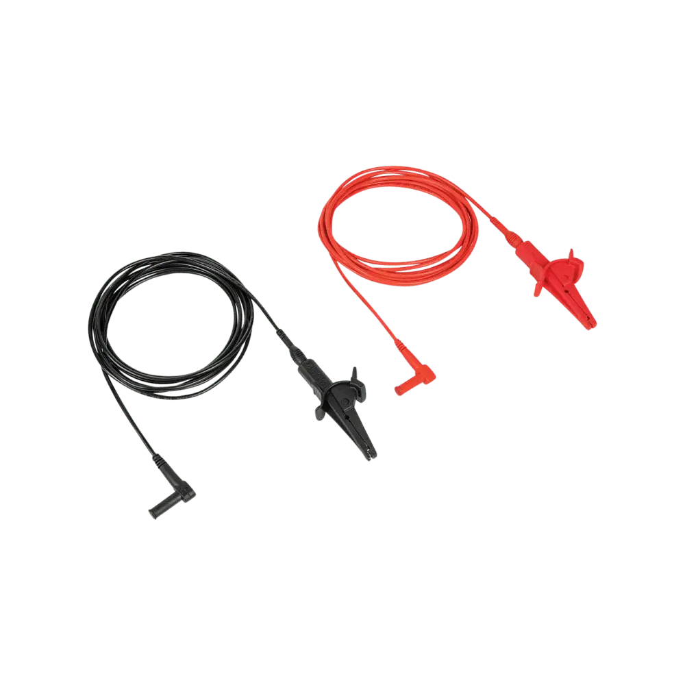 Heavy-duty crocodile clips, test leads - 305cm