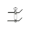 Hexagonal spacer with internal and external thread M3x25 (PU=100 pcs.)