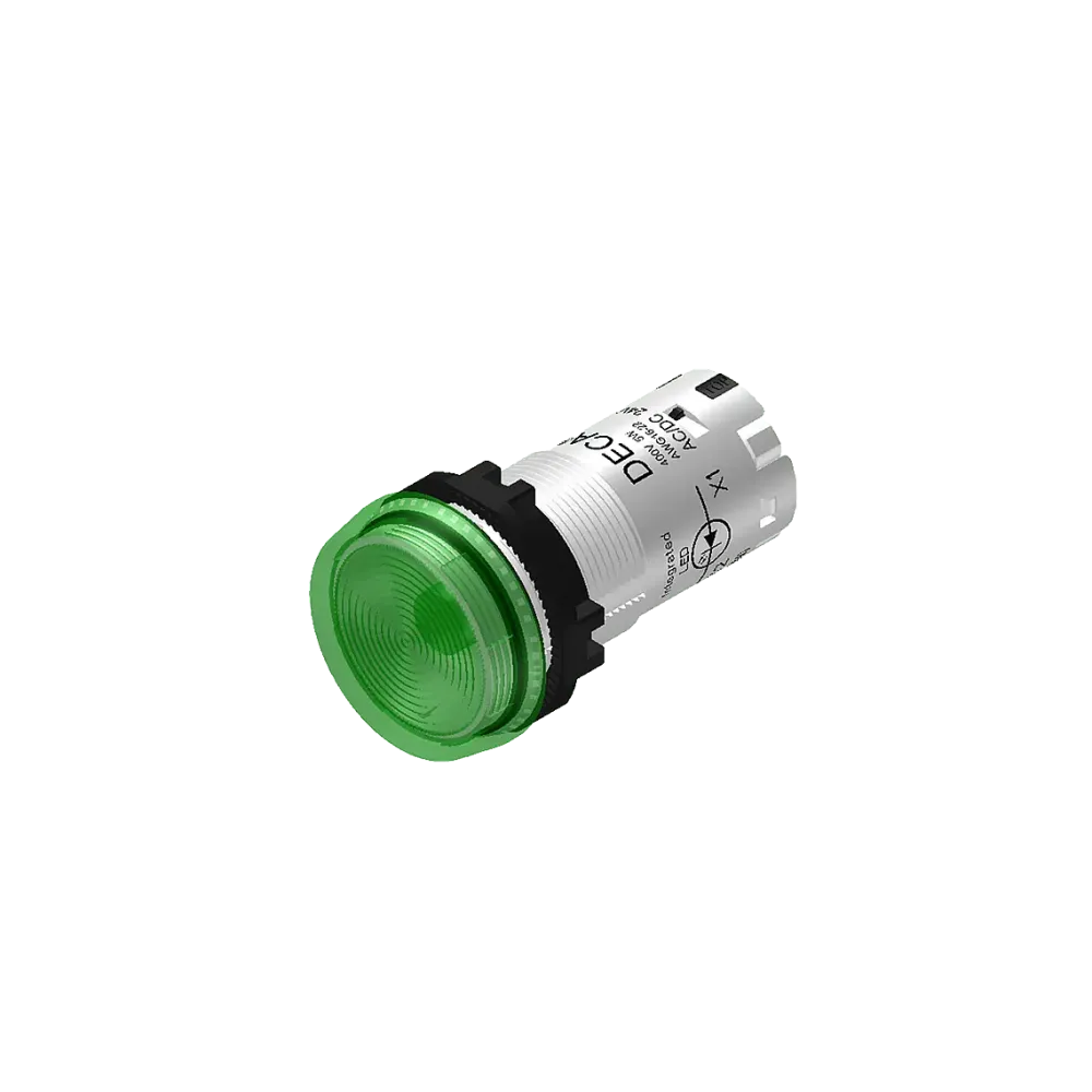 Control light, with LED light, 24Vdc, green, push-in