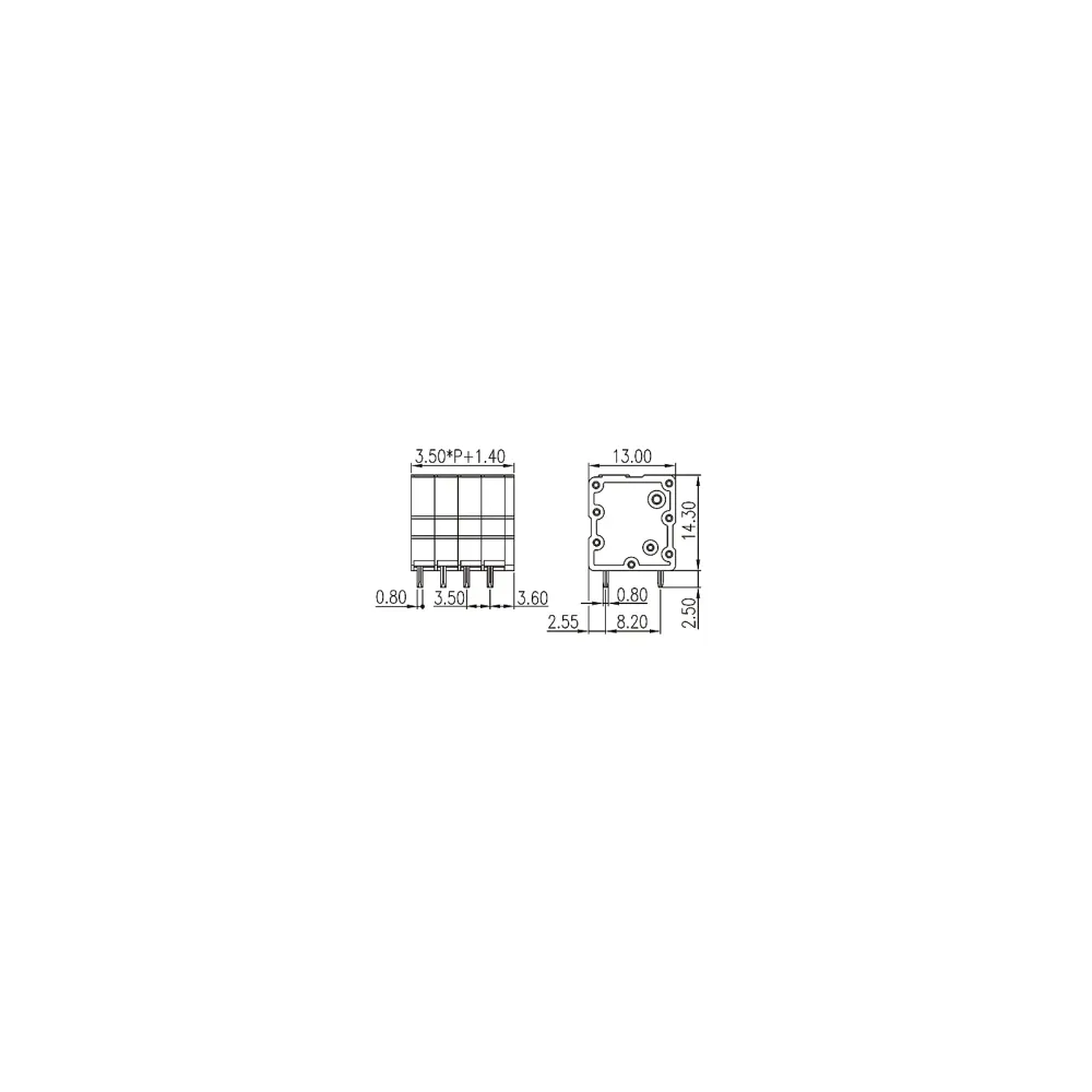 PCB Printed circuit board connection block 0177-33xx