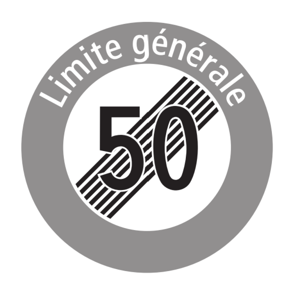 2.53.1 End of maximum speed 50, general limit