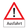 Exit warning sign