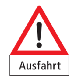Exit warning sign