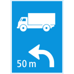 4.23 Pre-sign for specific types of vehicles (example trucks)