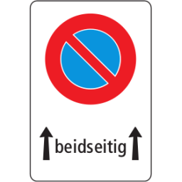 No parking 2x start sign