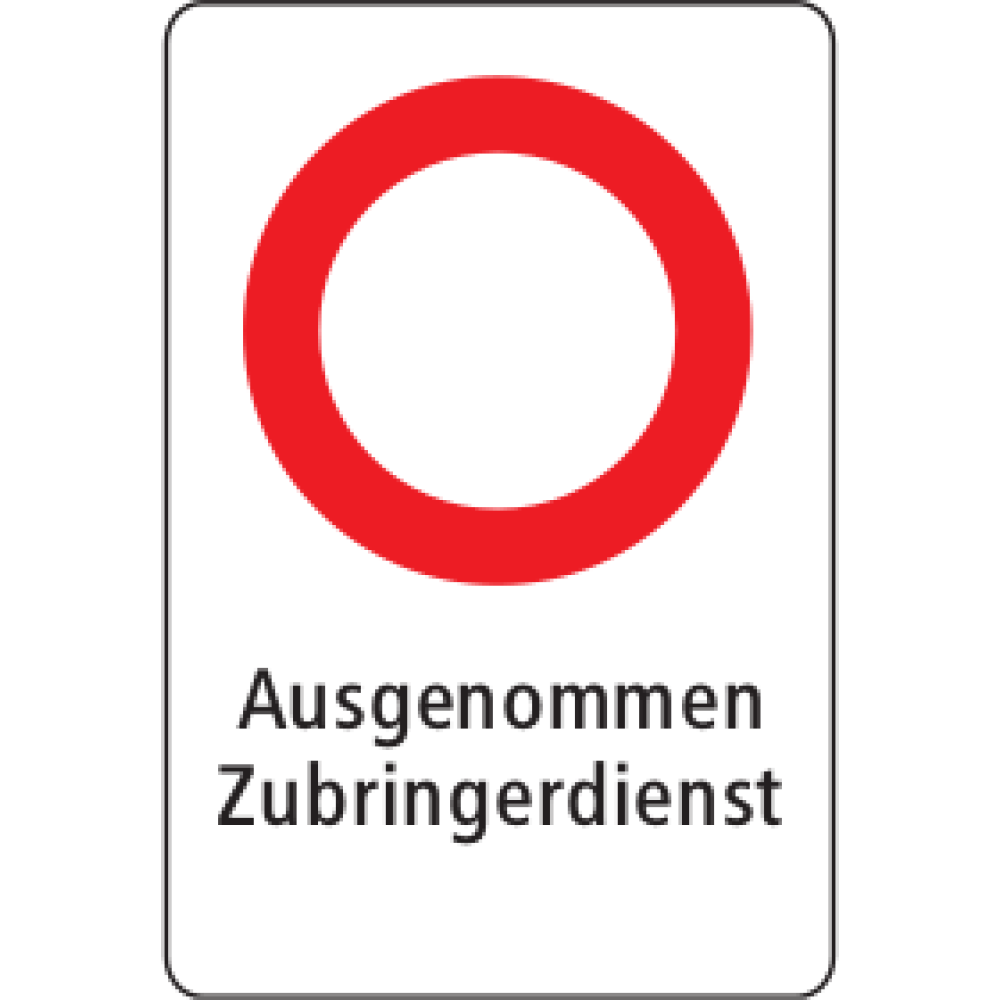 General driving ban in both directions except for delivery service