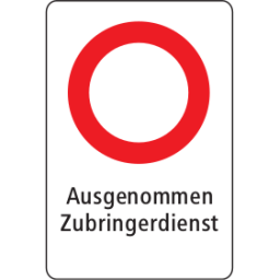 General driving ban in both directions except for delivery service