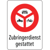 Prohibited for motor vehicles, motorcycles, and motorized bicycles, local access service allowed