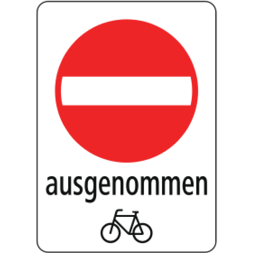 No entry except bicycles