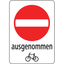 No entry except bicycles