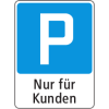 Parking allowed for customers only