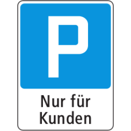 Parking allowed for customers only