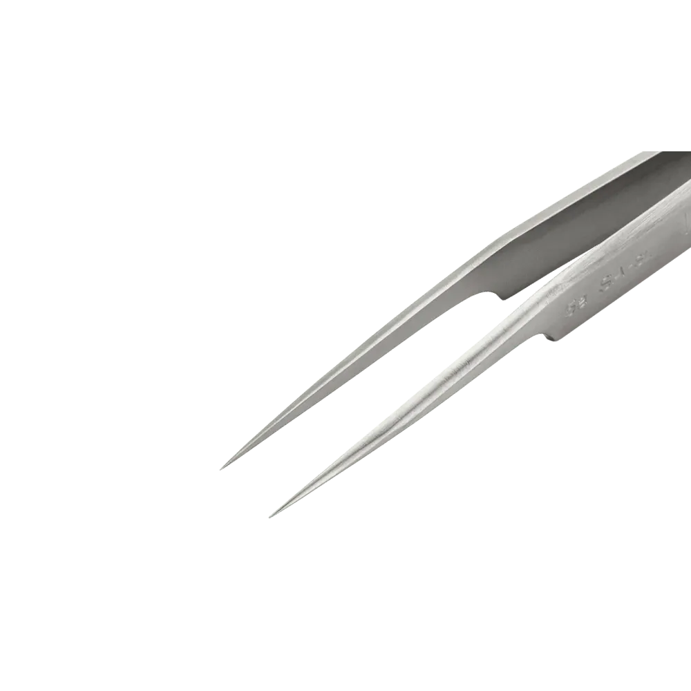Precision tweezers slightly angled 15° recessed