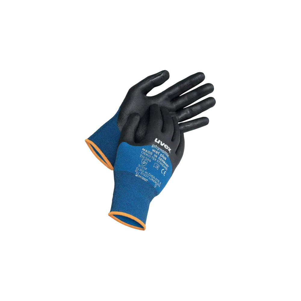 uvex phynomic WET PLUS assembly glove in various sizes