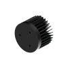 LED star heat sink, ø70mm, H 50mm, Base 10mm, Black anodized