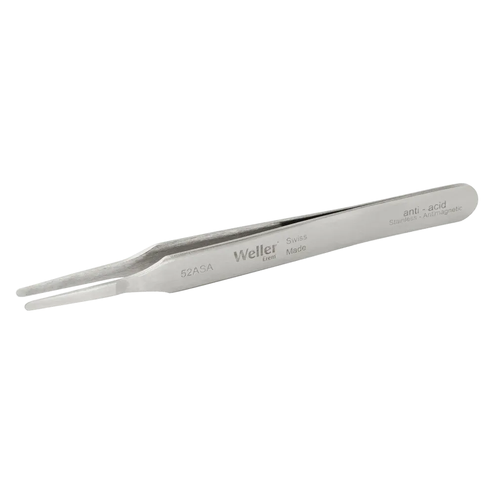Precision tweezers with fine rounded and flexible tips