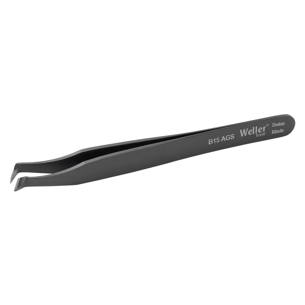 Cutting tweezers with narrow angled head