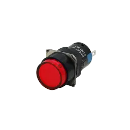 Illuminated Pushbutton switch, red, with LED light, 24V, 1NC+1NO