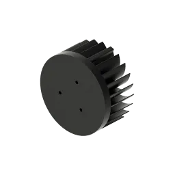 LED star heat sink, ø99mm, H 50mm, Base 10mm, Black anodized
